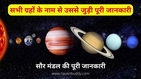 Planet Names in English and Hindi - ग्रहों की पूरी जानकारी