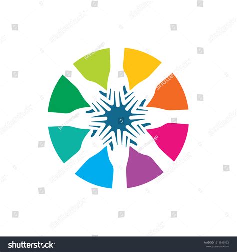 Teamwork Vector Icon Logo Illustration Design Stock Vector (Royalty ...