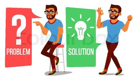 Man Solving Problem Vector. Problem ... | Stock vector | Colourbox