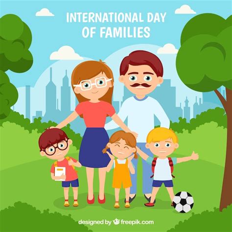 Free Vector | International family day background