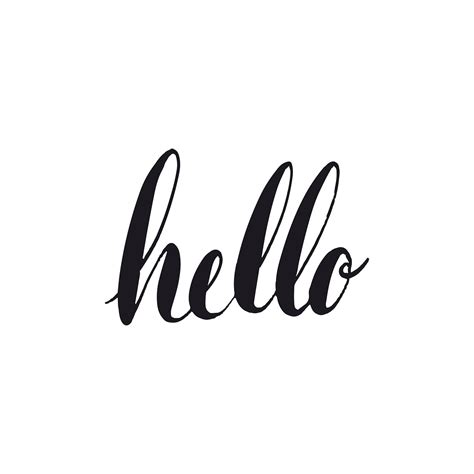 Hello greeting typography style vector