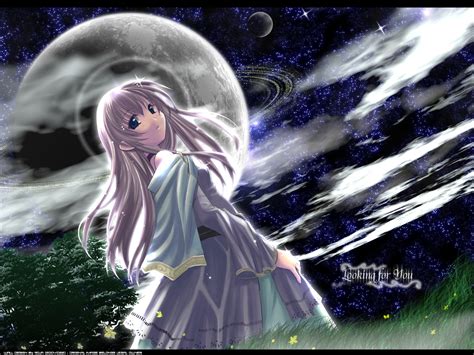 long_hair moon naruse_chisato sky tagme : r/konachan