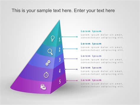 "Here is a pre designed Pyramid shaped PowerPoint template which can be used for showing your ...