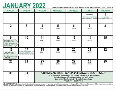 2022 Recycling Calendar (Marlboro Township) — Nextdoor — Nextdoor