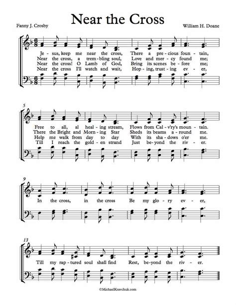 Free Choir Sheet Music - Near The Cross