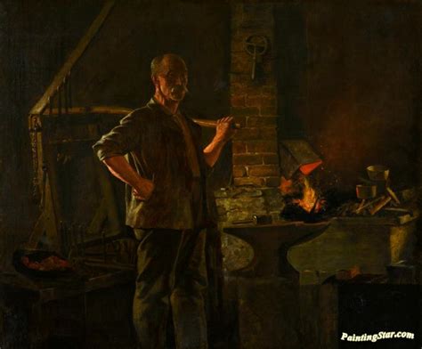 The Village Blacksmith Artwork By John George Brown Oil Painting & Art ...