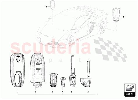 Door Locks And Keys parts for Lamborghini Aventador S | Scuderia Car Parts