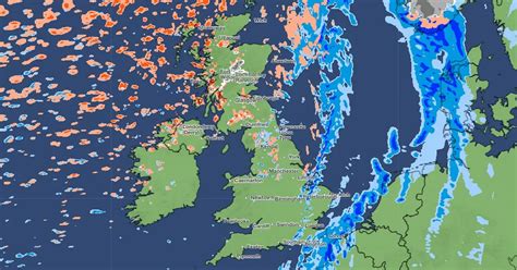 UK snow storm mapped as Brits to be battered by hail and sleet in just ...