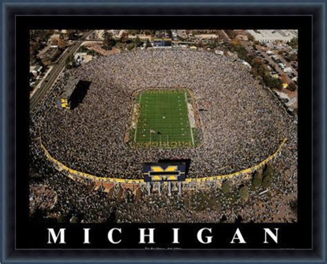 Michigan Stadium Michigan Wolverines Aerial Print