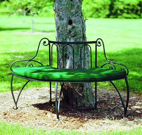 Wrought Iron Lutyen-I Bench Set of Three | Outdoor garden bench, Tree bench, Bench cushions outdoor