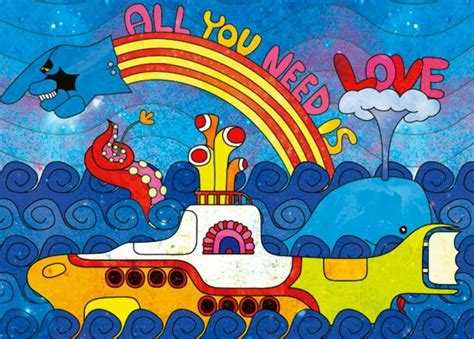 Peter Max Yellow Submarine, The Beatles | Yellow submarine art, Beatles ...