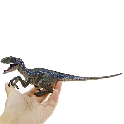 New Arrivals Blue Velociraptor Dinosaur Action Figure Animal Model Toy Collector best gift 30 ...