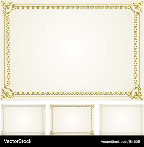 Certificate frame set Royalty Free Vector Image