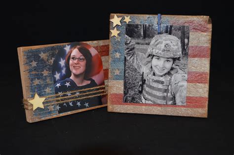 5x5 and 4x6 American Flag Frame Rustic Patriotic Photo | Etsy