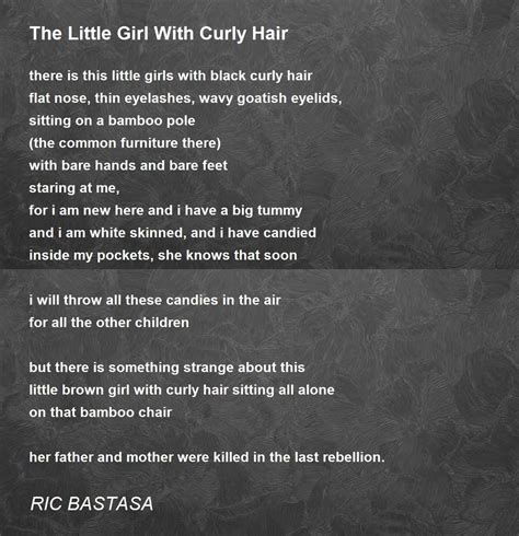 The Little Girl With Curly Hair - The Little Girl With Curly Hair Poem ...