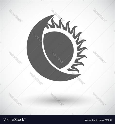 Solar eclipse single icon Royalty Free Vector Image