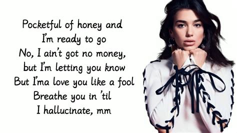 DUA LIPA - Hallucinate •• (Lyrics) - YouTube