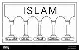 5 Pillars Of Islam Sheet Coloring Pages sketch template