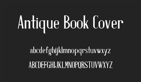 Antique Book Cover free font