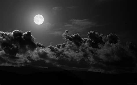 Wallpaper : dark, night, sky, clouds, Moon, moonlight, atmosphere, light, cloud, darkness, black ...