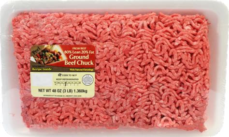 Kroger® 80% Lean 20& Fat Ground Beef Chuck, 3 lb - King Soopers