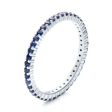 Blue Sapphire Stackable Eternity Band #101928 - Seattle Bellevue | Joseph Jewelry