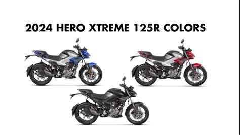 2024 Hero Xtreme 125R Colors: Blue, Red and Black - GaadiKey