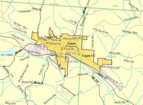 Image: Detailed map of Logan, Ohio