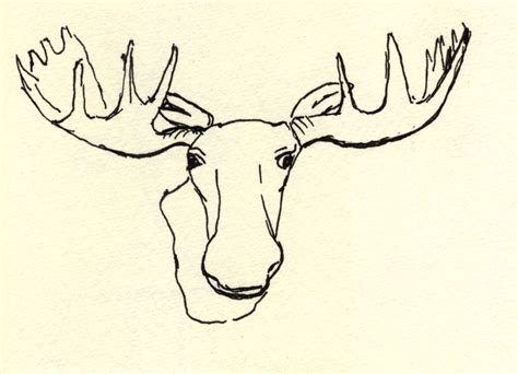 How To Draw A Moose Head