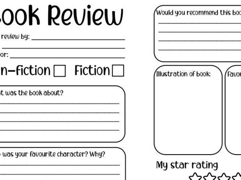 Book Review Template KS1 | Teaching Resources