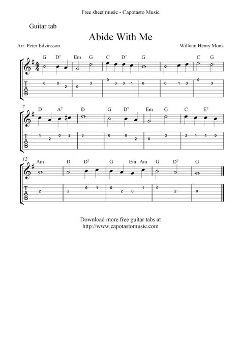 Free Printable Christian Sheet Music For Guitar - Free Templates Printable