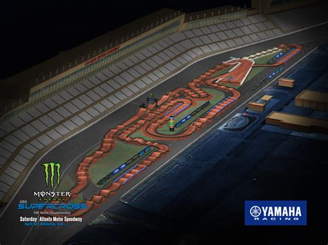 SUPERCROSS 2021 - Track Map Atlanta Motor Speedway - MXBars.net