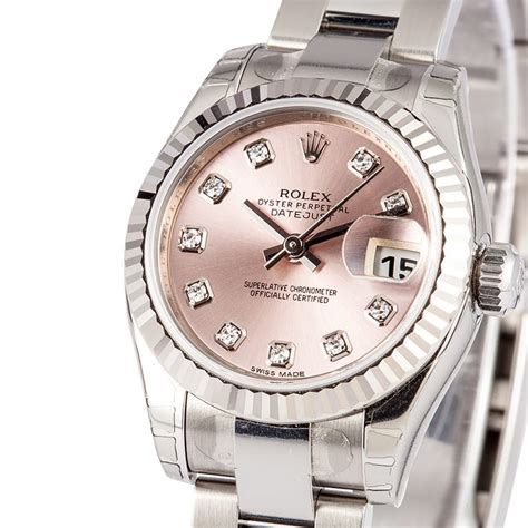 Ladies Used Rolex Oyster Perpetual 179174 Diamond Dial - Save At Bob's Watches