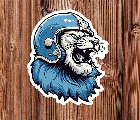 Detroit Lions Football Lion Sticker - Etsy