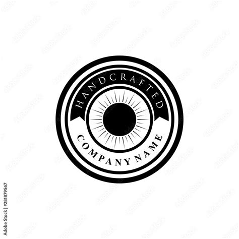 vintage blank circle badge vector logo design Stock Vector | Adobe Stock