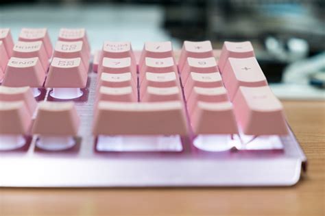 A Pink Computer Keyboard Stock Photo - Download Image Now - Abstract ...