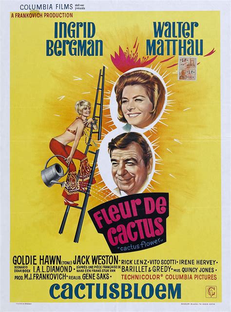 CACTUS FLOWER MOVIE POSTER Ingrid Bergman HOT VINTAGE 1