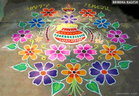 25 Beautiful Pongal Kolam and Pongal Rangoli Designs