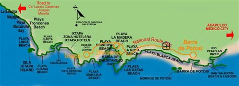 Map Of Ixtapa Zihuatanejo Mexico - Sela Wynnie