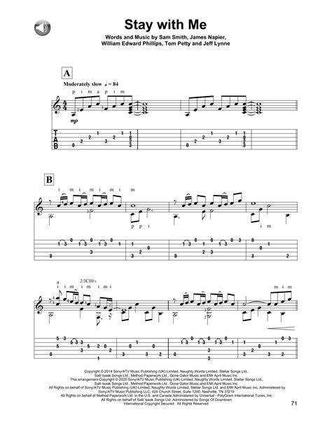 Stay With Me by Sam Smith Sheet Music for Solo Guitar at Sheet Music Direct