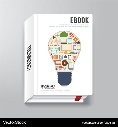 Book cover digital design minimal style template Vector Image