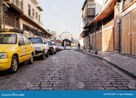 DAMASCUS, SYRIA - NOVEMBER 16, 2012: Ordinary Day at Al-Hamidiyah Souq ...