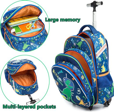 Rolling Backpacks Kids With Wheels For School Bags Luggage Trolley ...