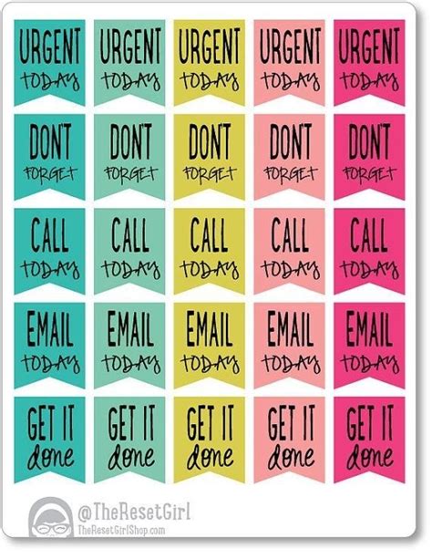 Printable Reminder Stickers For Calendars Graphics | Free planner ...