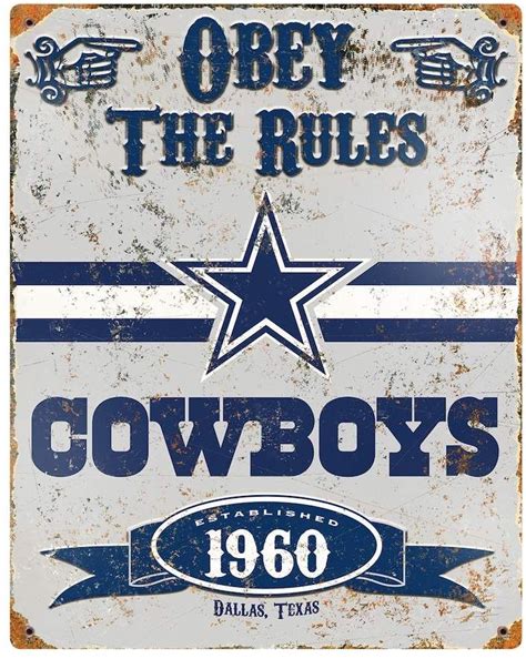 Dallas Cowboys Embossed Metal Sign | Dallas cowboys, Dallas cowboys ...