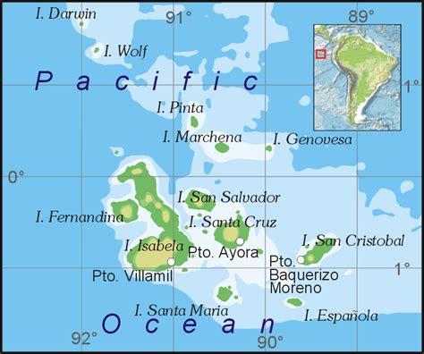 Isabela Island Map