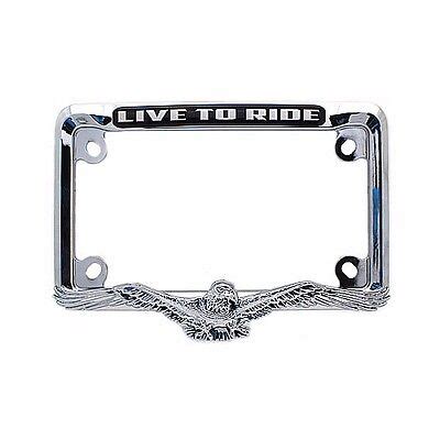 NEW CHROME 3D AMERICAN EAGLE MOTORCYCLE LICENSE PLATE FRAME - LIVE TO ...