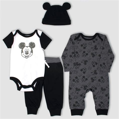 Baby Boys' Disney Mickey Mouse & Friends Mickey Mouse 4pc Set - Gray ...