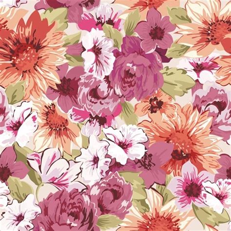 Seamless flower pattern vector graphics Vectors graphic art designs in editable .ai .eps .svg ...