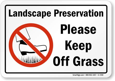 Landscape Preservation Please Keep Off Grass Sign, SKU: S-7259